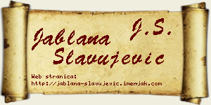 Jablana Slavujević vizit kartica